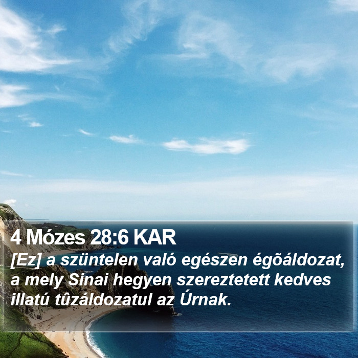 4 Mózes 28:6 KAR Bible Study