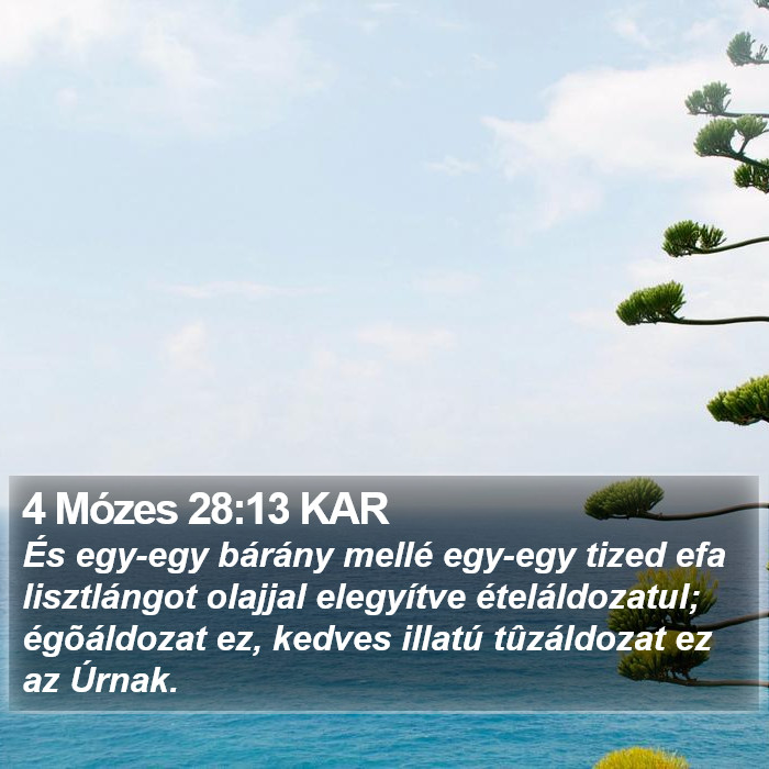4 Mózes 28:13 KAR Bible Study