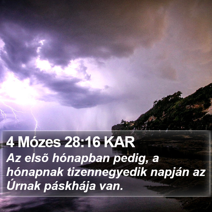 4 Mózes 28:16 KAR Bible Study