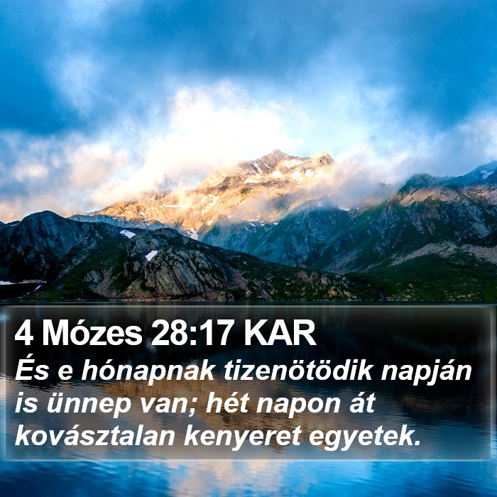 4 Mózes 28:17 KAR Bible Study