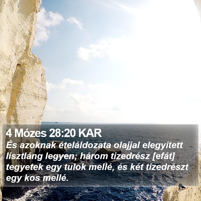 4 Mózes 28:20 KAR Bible Study
