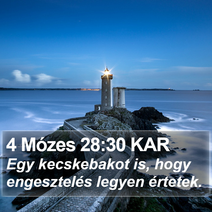 4 Mózes 28:30 KAR Bible Study