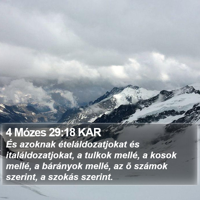 4 Mózes 29:18 KAR Bible Study