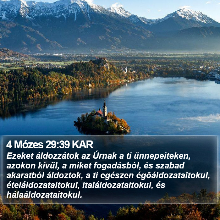 4 Mózes 29:39 KAR Bible Study