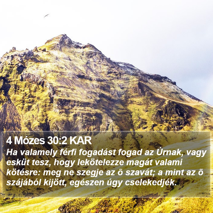 4 Mózes 30:2 KAR Bible Study