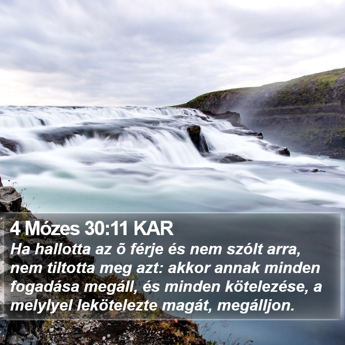4 Mózes 30:11 KAR Bible Study
