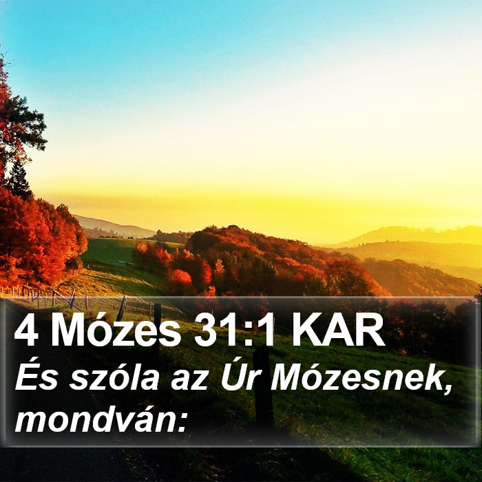 4 Mózes 31:1 KAR Bible Study
