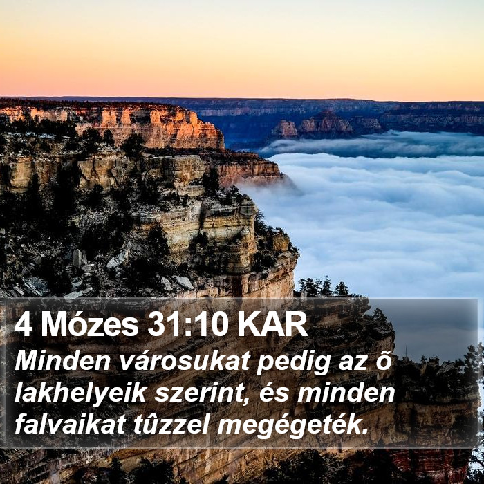 4 Mózes 31:10 KAR Bible Study