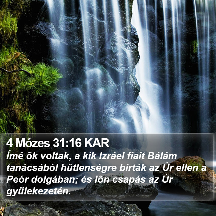 4 Mózes 31:16 KAR Bible Study