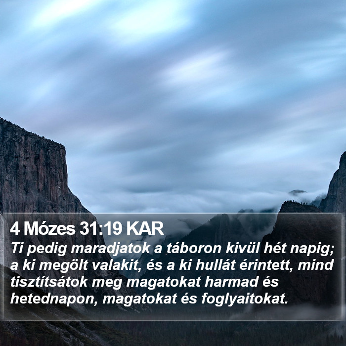 4 Mózes 31:19 KAR Bible Study