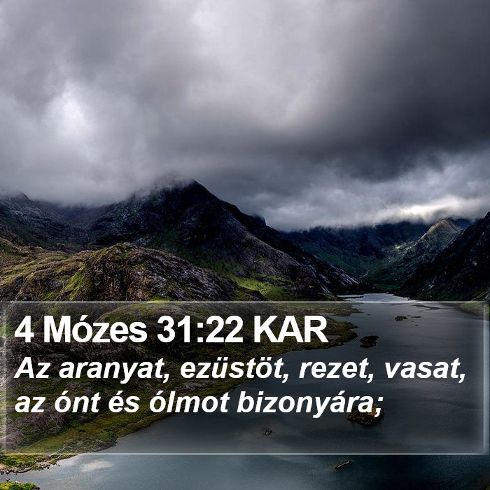 4 Mózes 31:22 KAR Bible Study