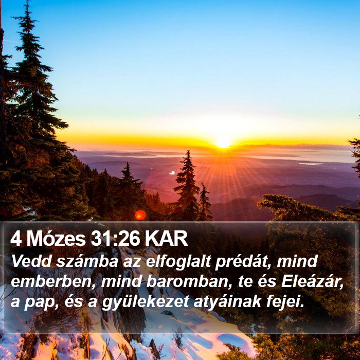 4 Mózes 31:26 KAR Bible Study