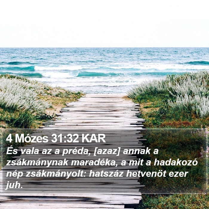 4 Mózes 31:32 KAR Bible Study