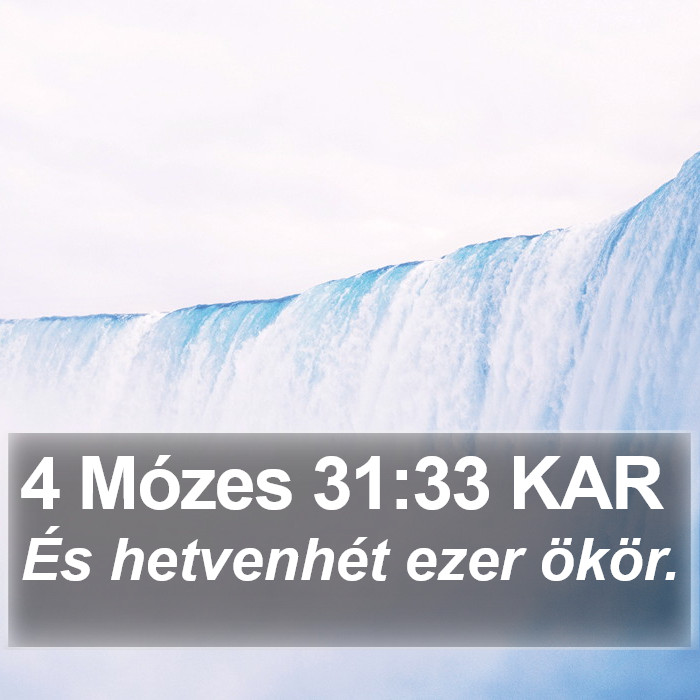 4 Mózes 31:33 KAR Bible Study
