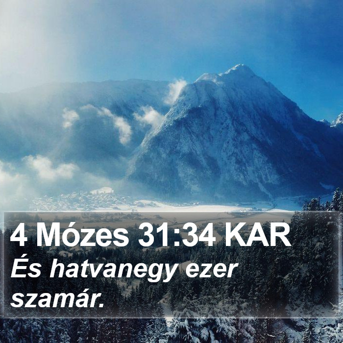4 Mózes 31:34 KAR Bible Study