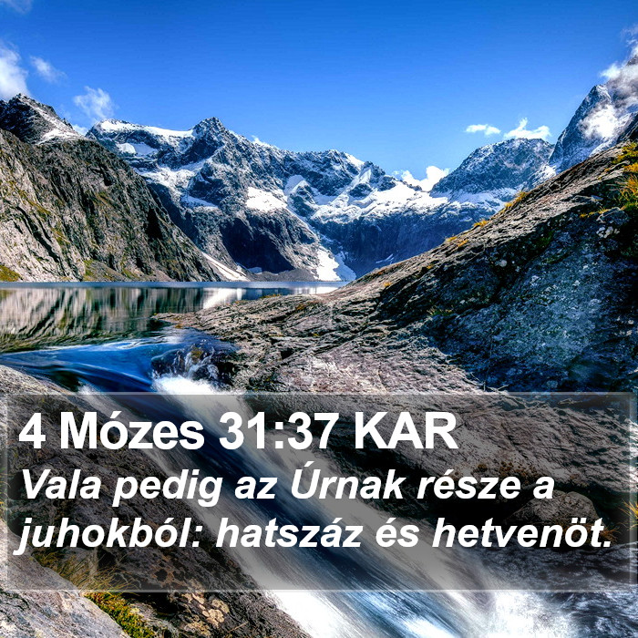 4 Mózes 31:37 KAR Bible Study
