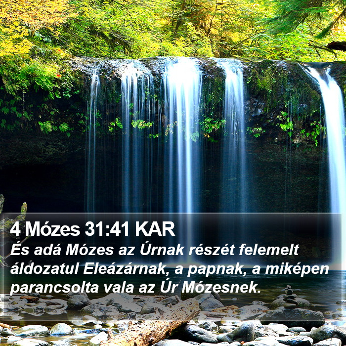 4 Mózes 31:41 KAR Bible Study
