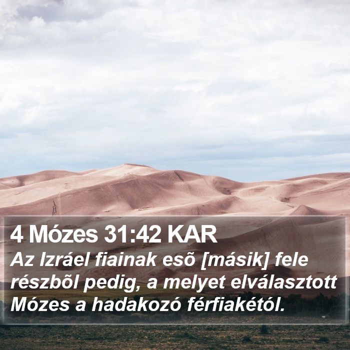 4 Mózes 31:42 KAR Bible Study