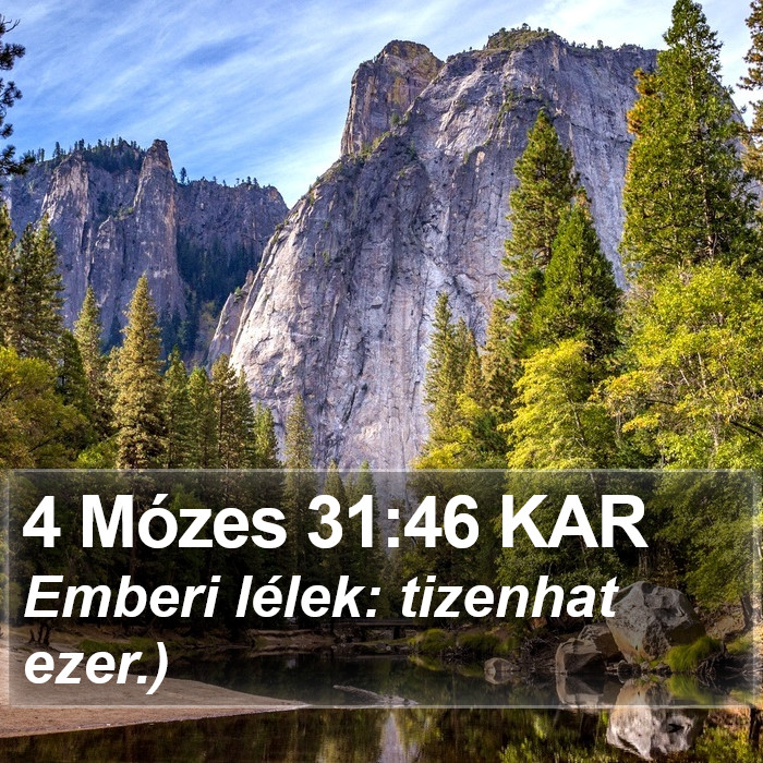 4 Mózes 31:46 KAR Bible Study