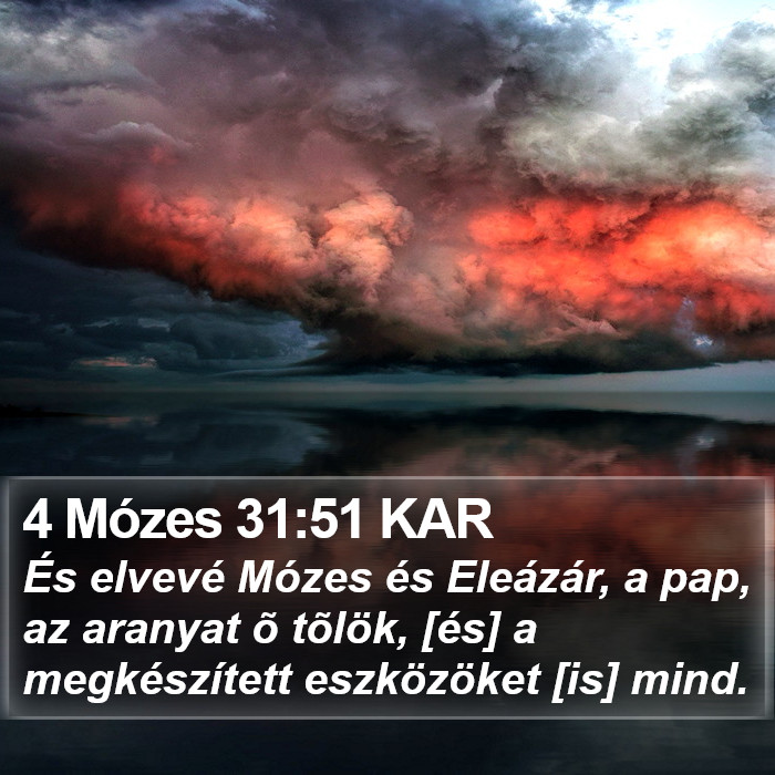 4 Mózes 31:51 KAR Bible Study