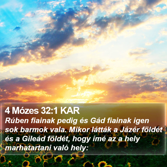 4 Mózes 32:1 KAR Bible Study