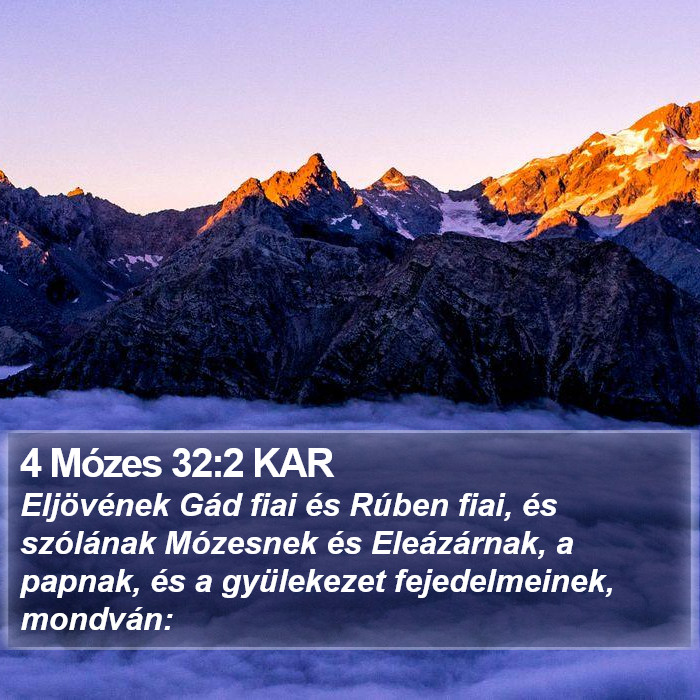 4 Mózes 32:2 KAR Bible Study