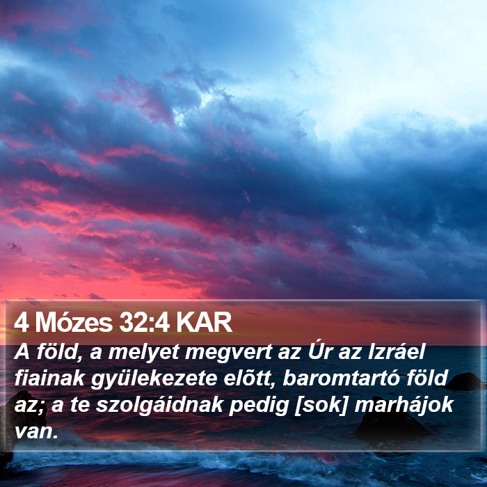 4 Mózes 32:4 KAR Bible Study