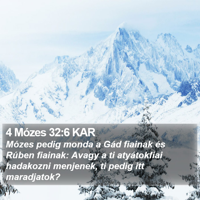 4 Mózes 32:6 KAR Bible Study