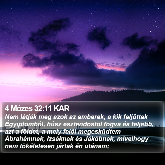 4 Mózes 32:11 KAR Bible Study