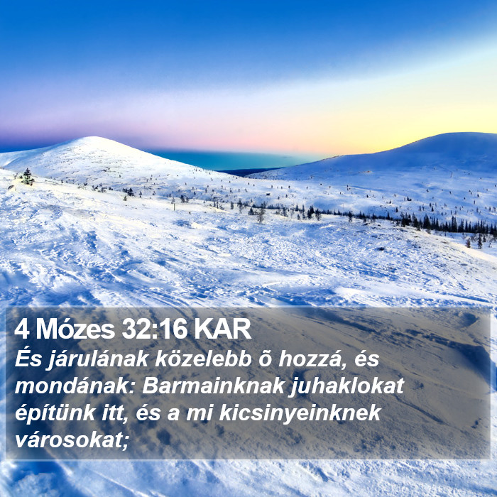 4 Mózes 32:16 KAR Bible Study