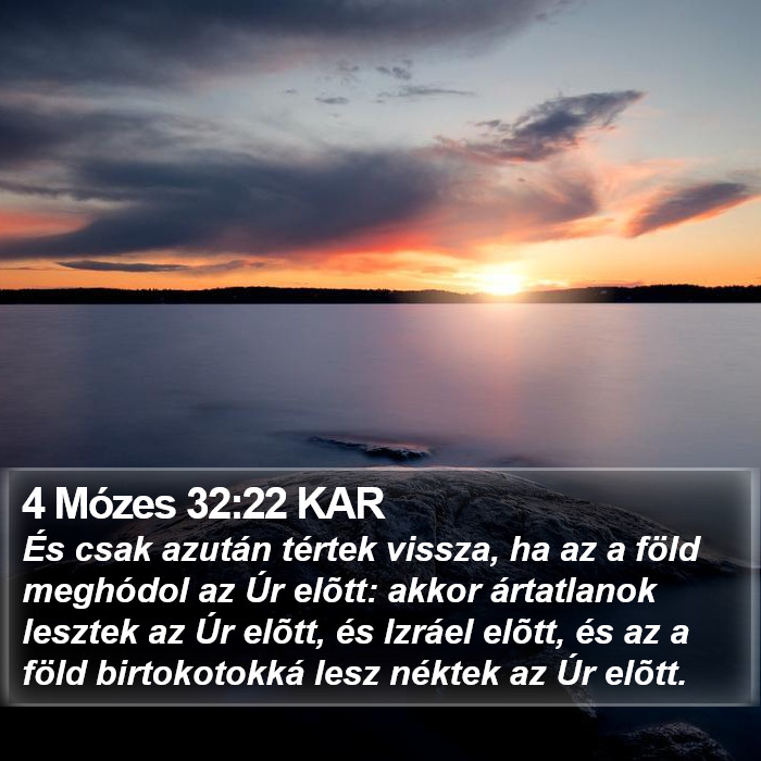 4 Mózes 32:22 KAR Bible Study