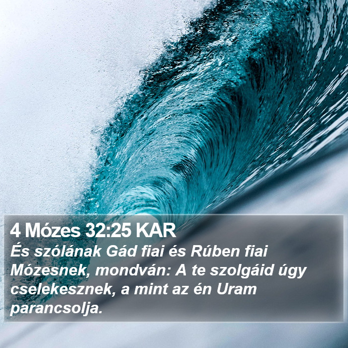 4 Mózes 32:25 KAR Bible Study