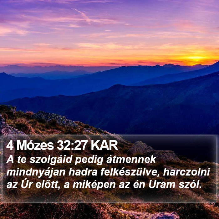 4 Mózes 32:27 KAR Bible Study