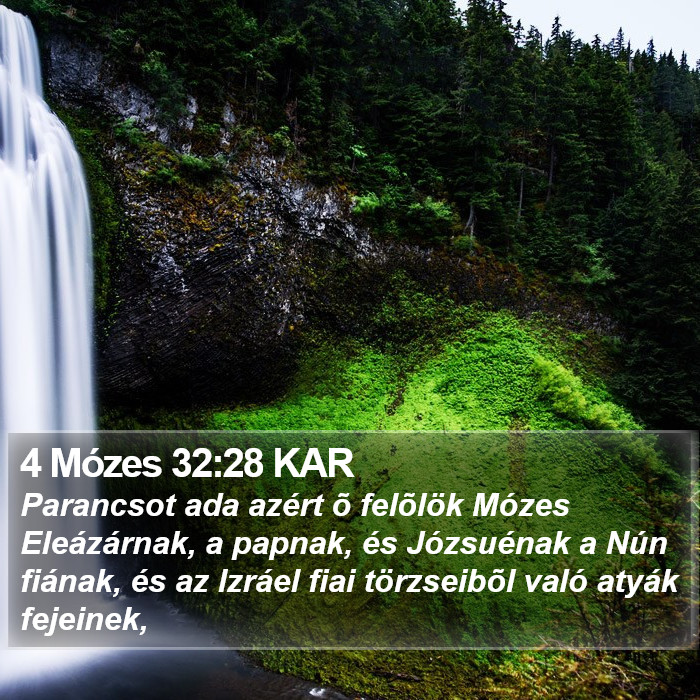 4 Mózes 32:28 KAR Bible Study