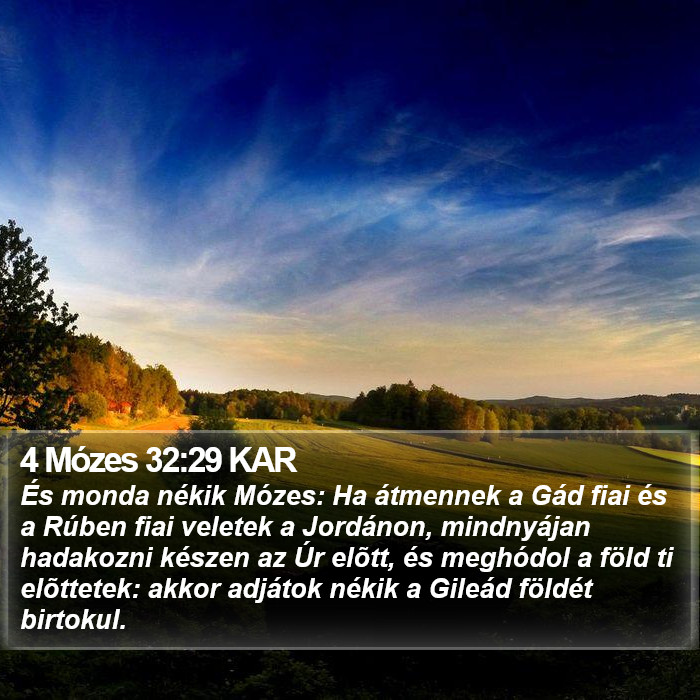 4 Mózes 32:29 KAR Bible Study