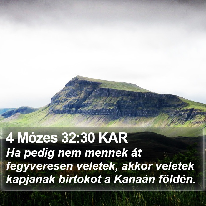 4 Mózes 32:30 KAR Bible Study