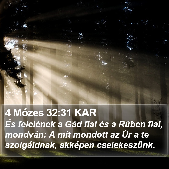 4 Mózes 32:31 KAR Bible Study