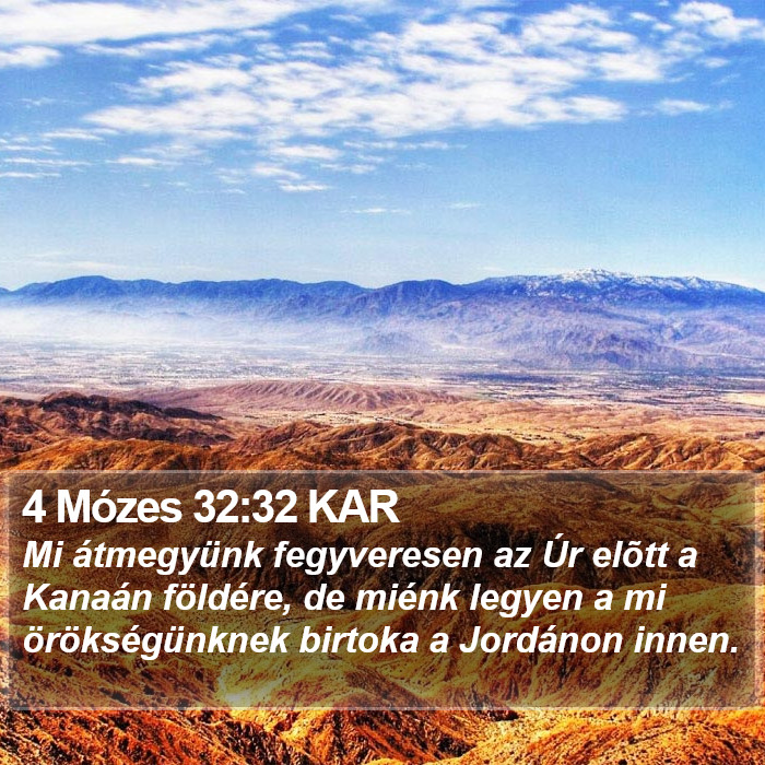 4 Mózes 32:32 KAR Bible Study