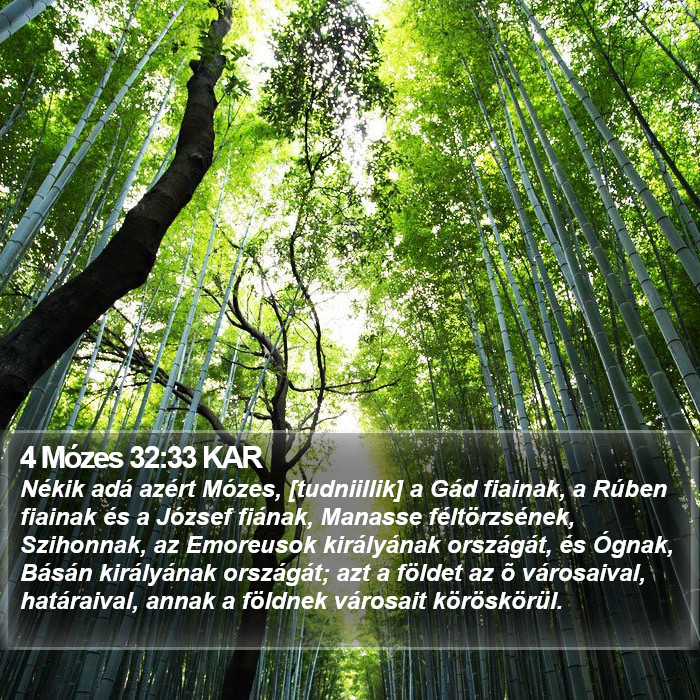 4 Mózes 32:33 KAR Bible Study