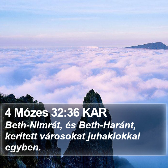4 Mózes 32:36 KAR Bible Study