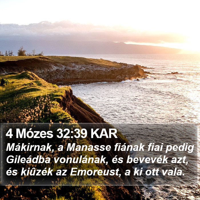 4 Mózes 32:39 KAR Bible Study