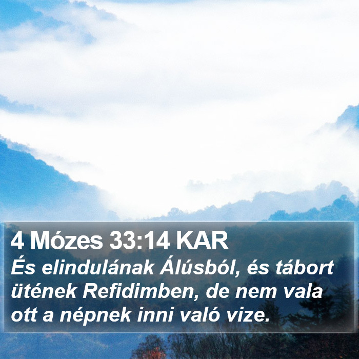 4 Mózes 33:14 KAR Bible Study