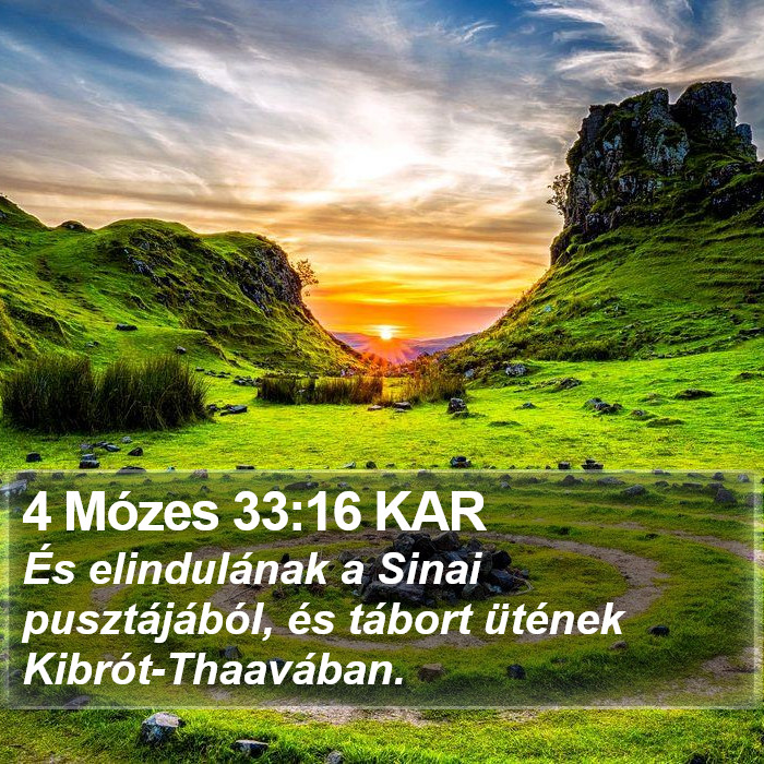 4 Mózes 33:16 KAR Bible Study