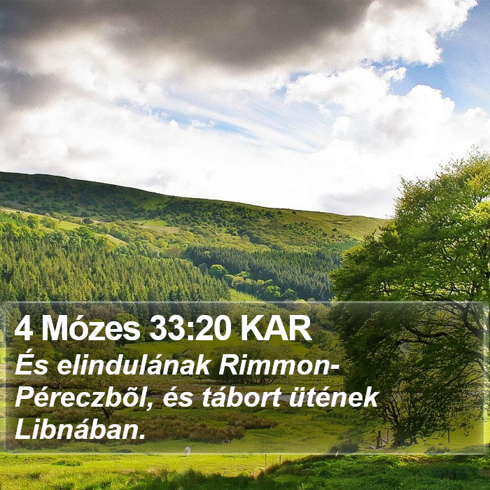 4 Mózes 33:20 KAR Bible Study