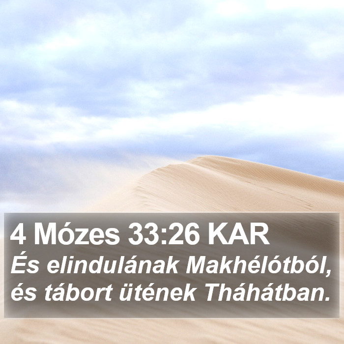 4 Mózes 33:26 KAR Bible Study