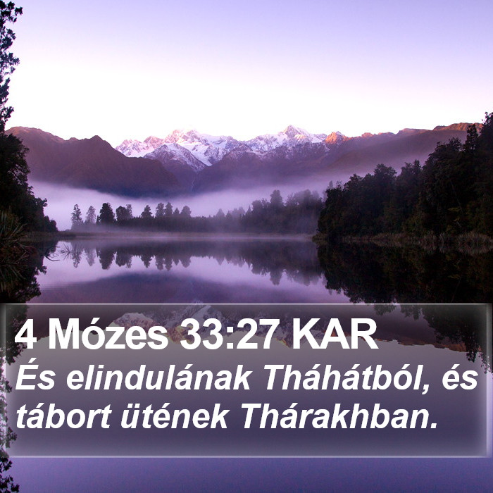 4 Mózes 33:27 KAR Bible Study