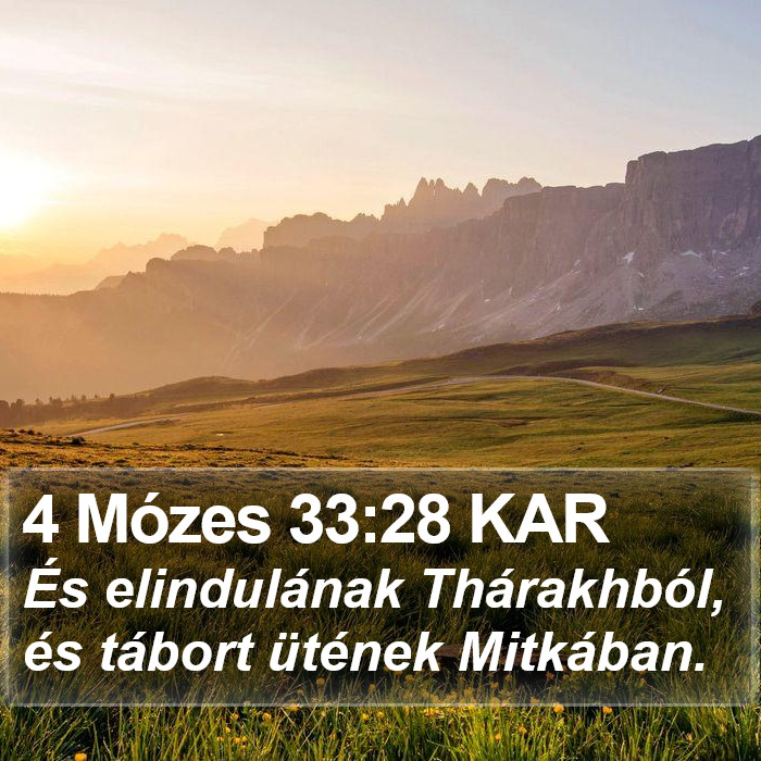 4 Mózes 33:28 KAR Bible Study