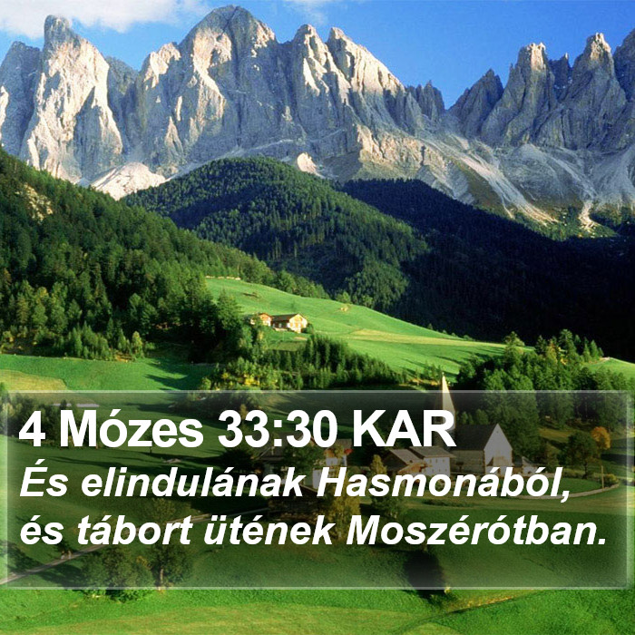 4 Mózes 33:30 KAR Bible Study