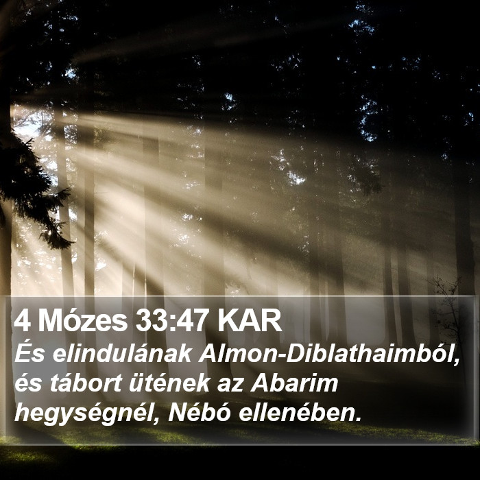 4 Mózes 33:47 KAR Bible Study