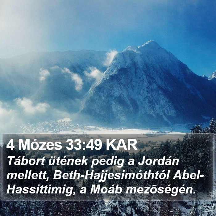 4 Mózes 33:49 KAR Bible Study